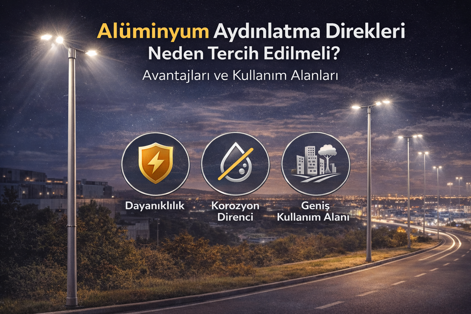 Alüminyum Aydınlatma Direkleri Neden Tercih Edilmeli? Avantajları ve Kullanım Alanları